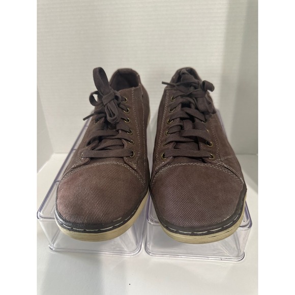 Skechers Casual‎ Sneakers Brown Canvas Lace Up Comfort Shoes Men's - Picture 1 of 7